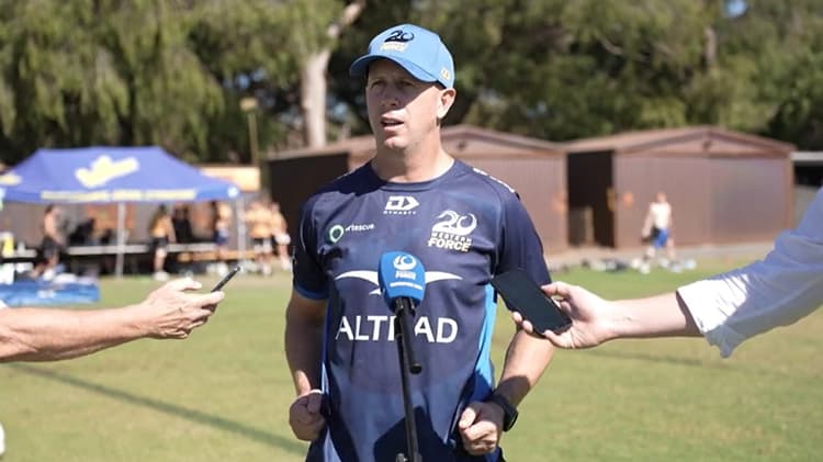 Simon Cron Zoom press conference ahead of the Brumbies game