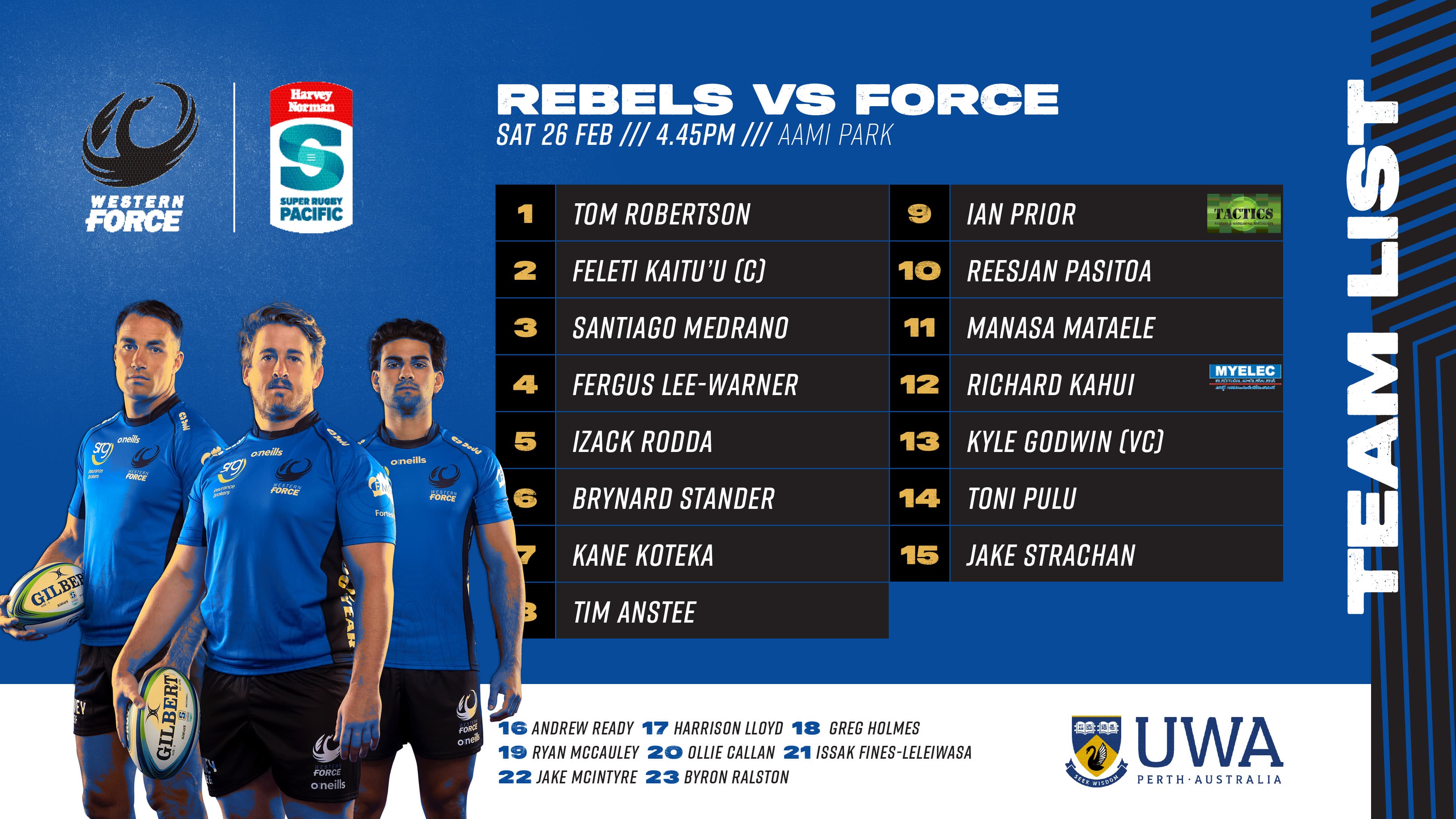 
Team Announcement Round 2 2022 SRP Team
