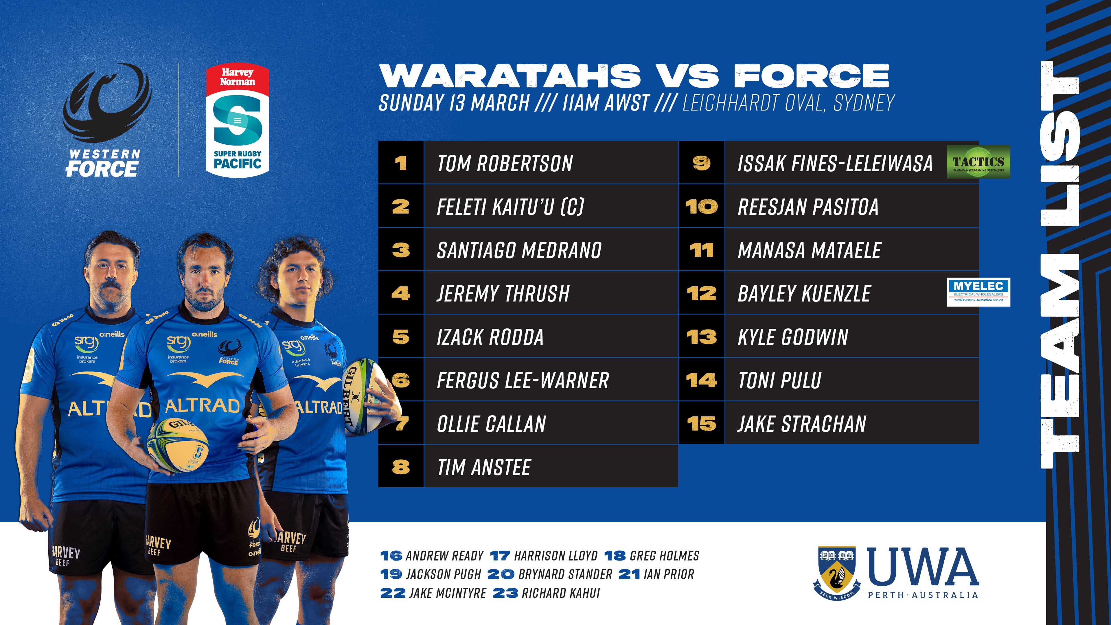 Round 4 Team Announcement