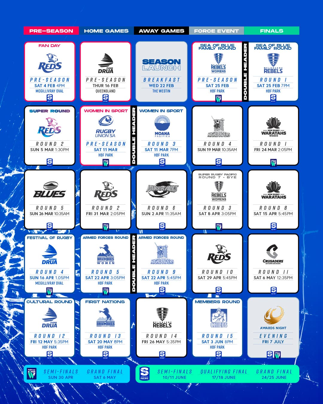 Force Season Calendar 