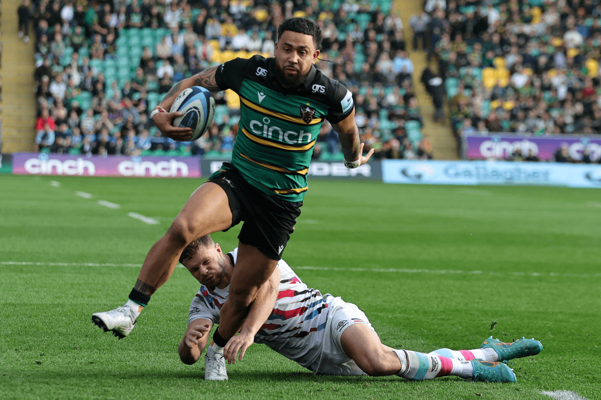 Matt Proctor scores for Northampton Saints during his time in the UK