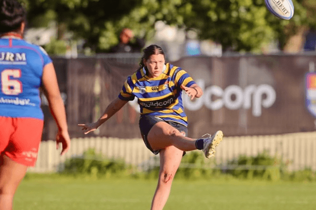 Grace Freeman in action for Sydney University in the Jack Scott Cup